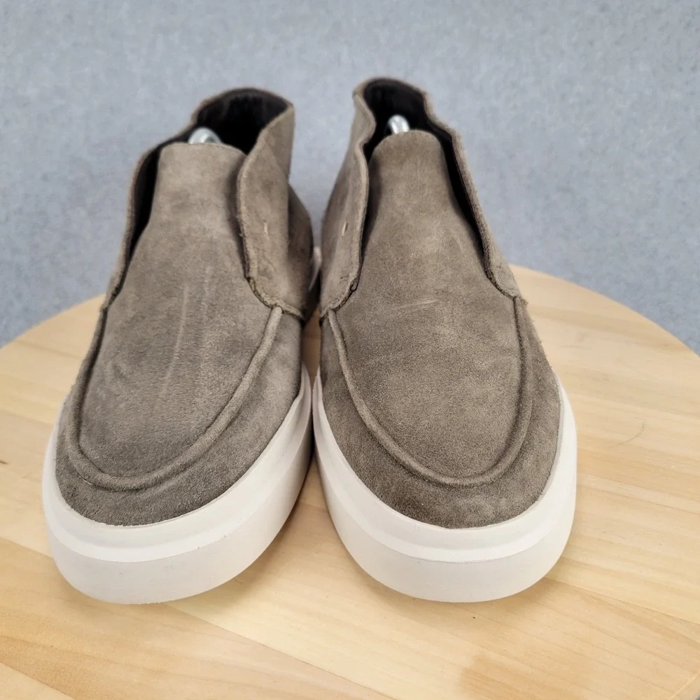 Boggi Milano Suede Chukka Boots Mens EU 43 Gray Slip On Moc Toe Portugal